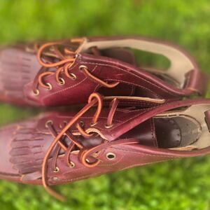 Sebago Docksides Oxblood Leather Kiltie Lace-Up Cutout Shoes Women’s 9